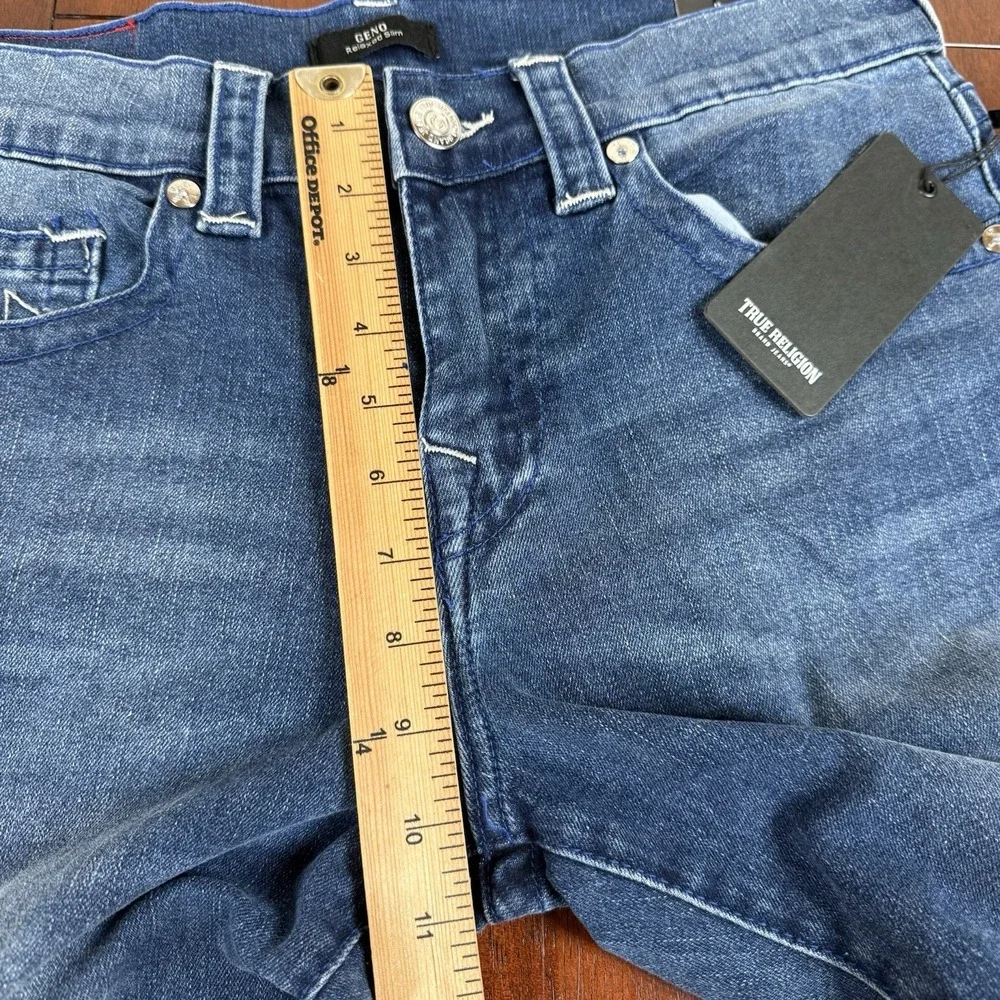 True Religion Geno Relaxed Slim Jeans Men's 31x32 (actual 34x31.5) Blue Nwt $159
